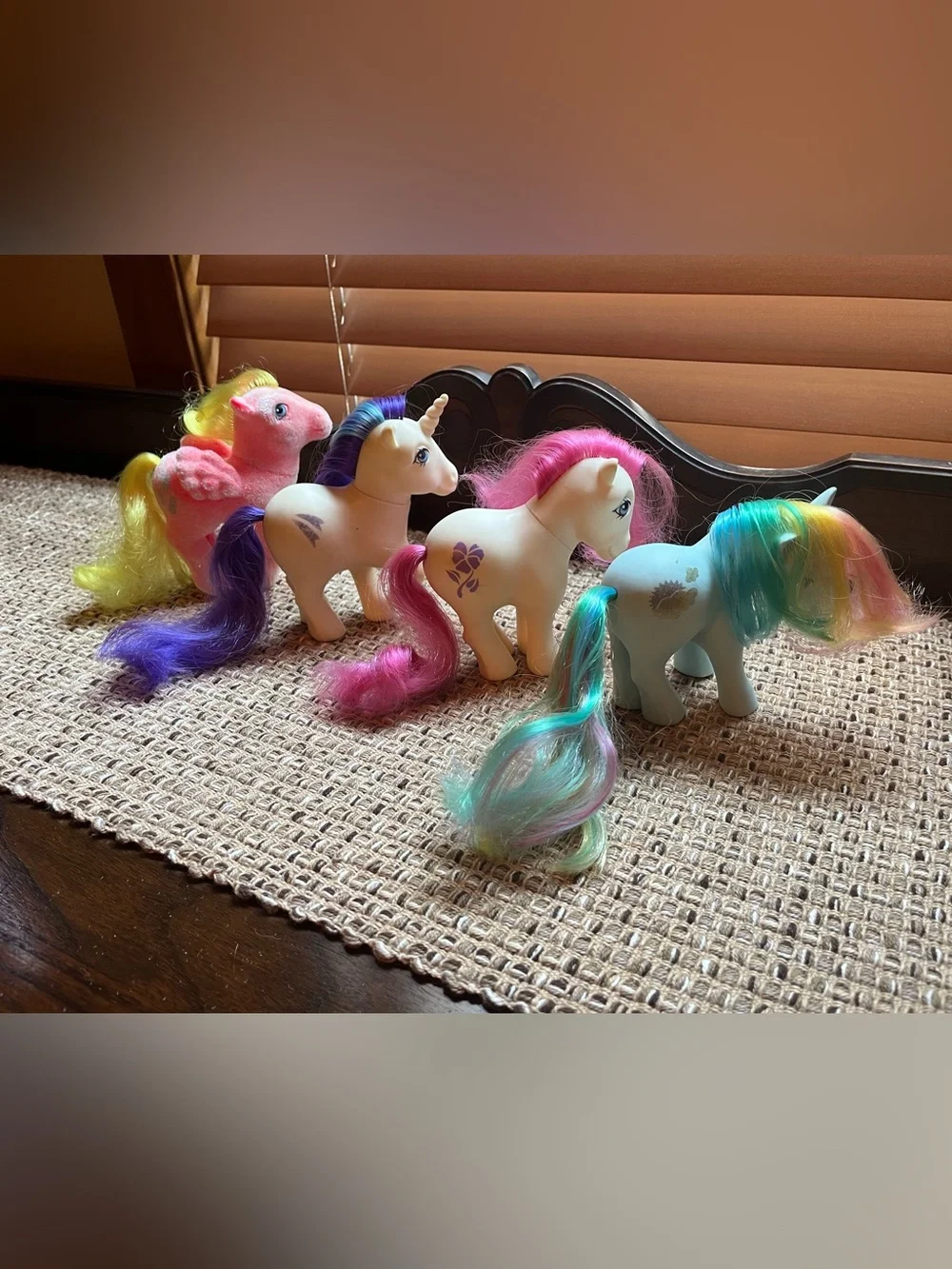 Vintage My Little Pony So Soft Best Wishes Glory Birthflower Sunlight Rainbow